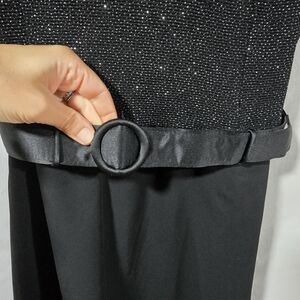 Scott McClintock Black Midi Dress with Belt